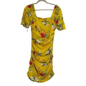 Lovers + Friends Joss Dress Spring Blossom Floral Yellow Dress S - See Condition
